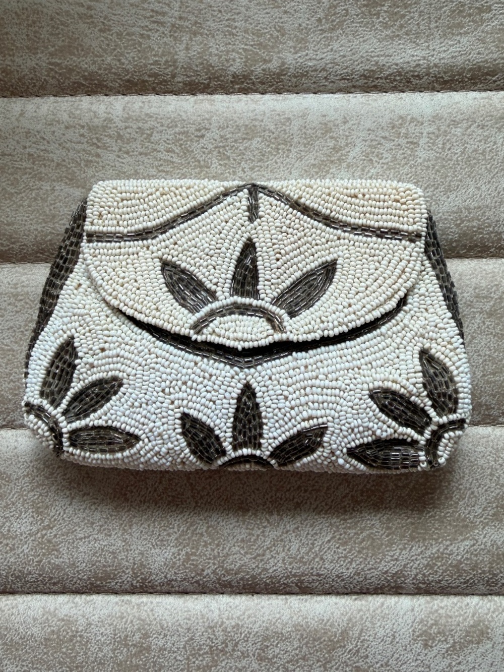 VTG 1930s Art Deco Czech Beaded Clutch Purse Flapper Bridal Something Old